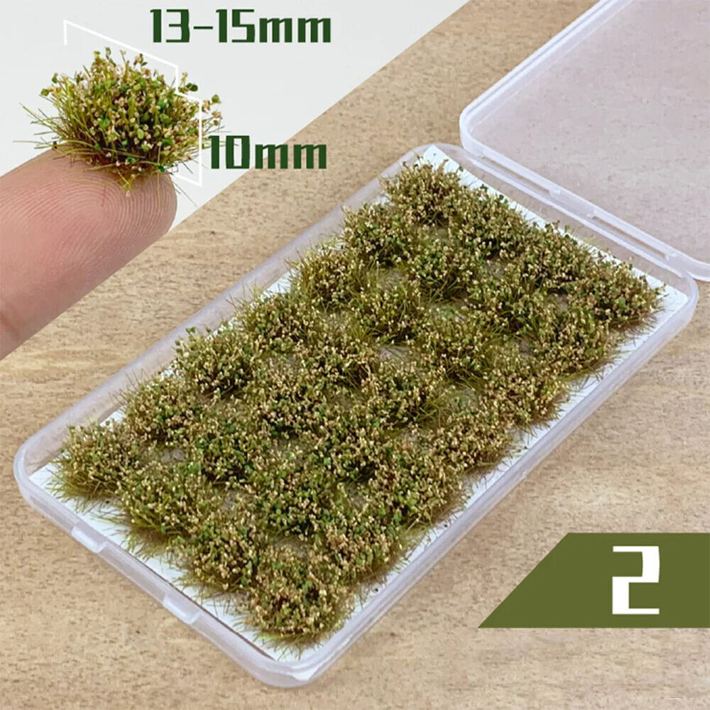Artificial Grass 28Pcs Self-Adhesives Static Tufts Miniature Scenery Wildflowers