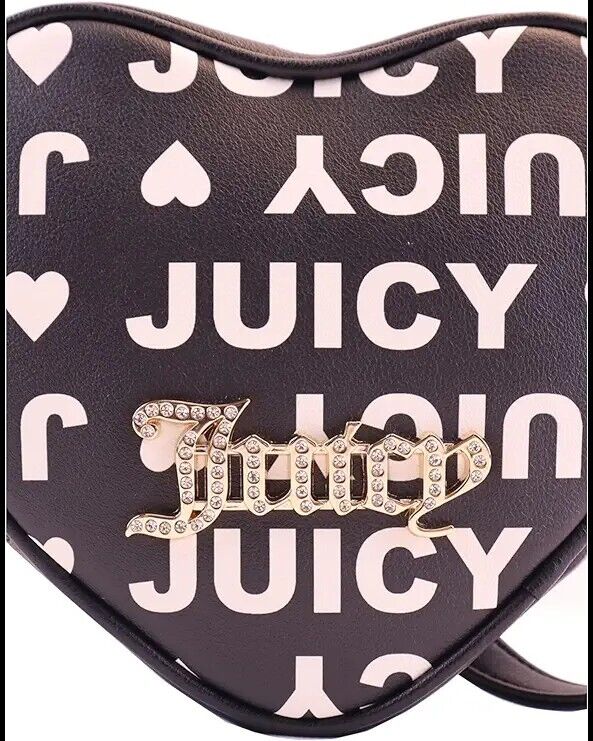 Juicy Couture Fluffy Heart Shaped Crossbody Dusty Blush Color Bag Gift