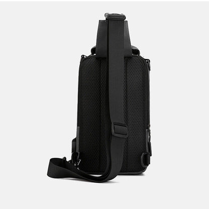 Backpack Chest Pack Shoulder Bag with USB Charging Port Nylon Cross body Bags
