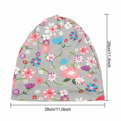Women Floral Baggy Slouchy Beanie Hat Headwear Scarf Snood Hat Cancer Chemo Caps