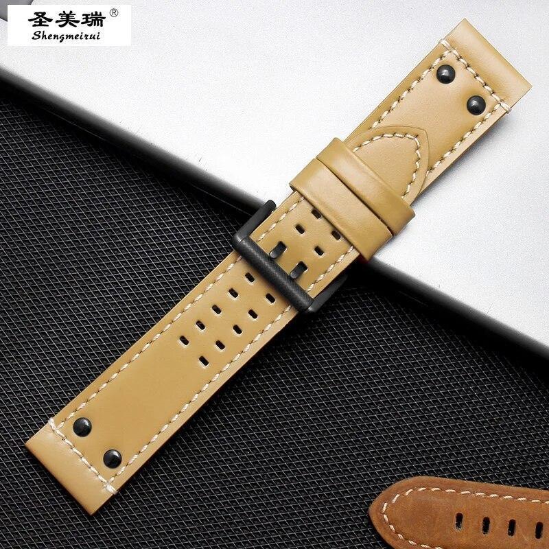26mm Leather Strap Fits For Luminox 1922/1924/1942/1944/1925/1922.bo/ 1942.m/