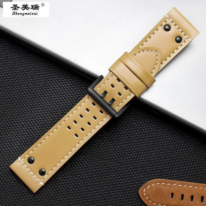 26mm Leather Strap Fits For Luminox 1922/1924/1942/1944/1925/1922.bo/ 1942.m/
