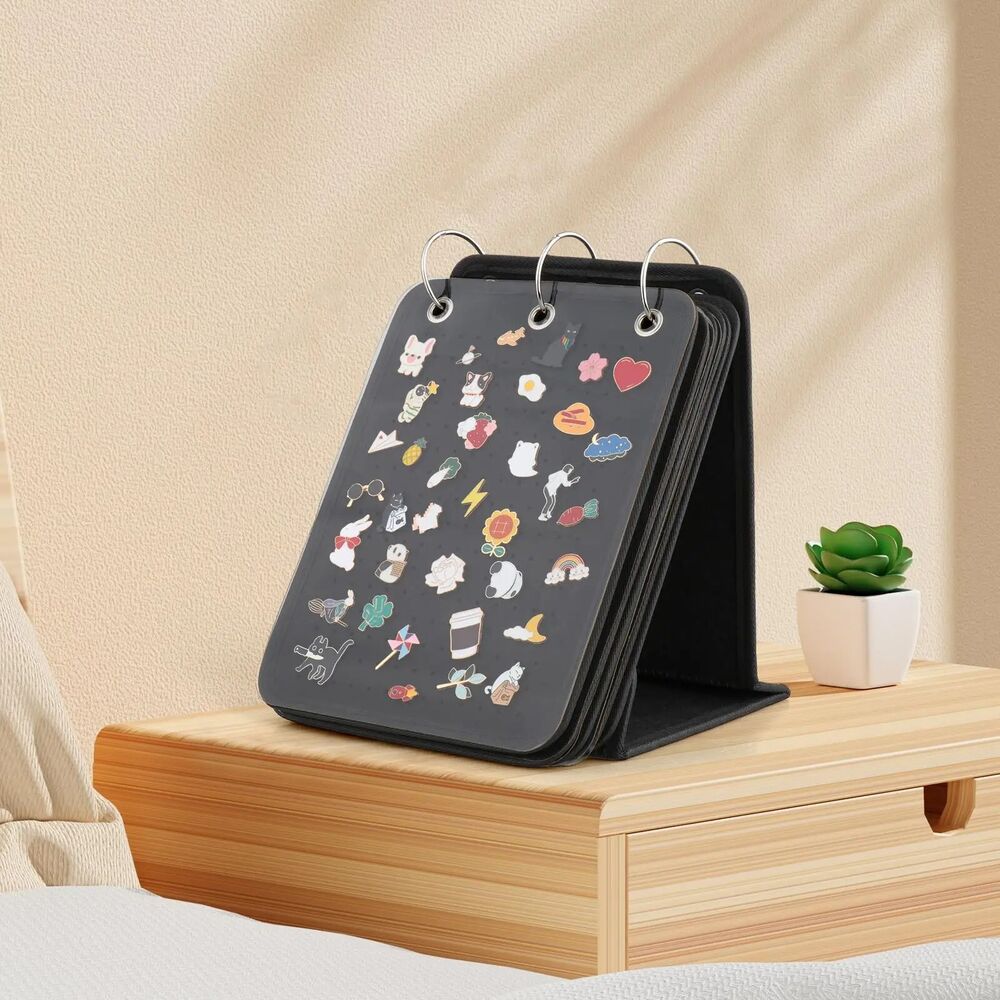 Enamel Pin Display Holder 5Pages Felt Cloth Brooch Storage Organizer 26.5x20.3cm
