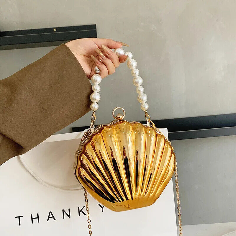 Evening Bags Shell Shape Women Bags Wedding Bridal Handbag Chain Party Bags