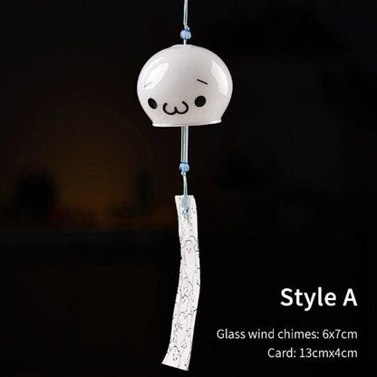 Glass Wishing Wind Chimes Cherry Blossom Courtyard Hanging Wind Chime