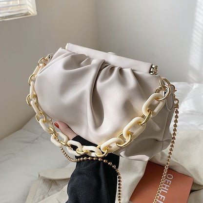 Synthetic Leather Chain Handbags Small Purses Shoulder Messenger Crossbody Bags