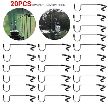 Stainless Steel Light Stand Holder Hooks Portable Tent Pole Lamp Hanger Hunting