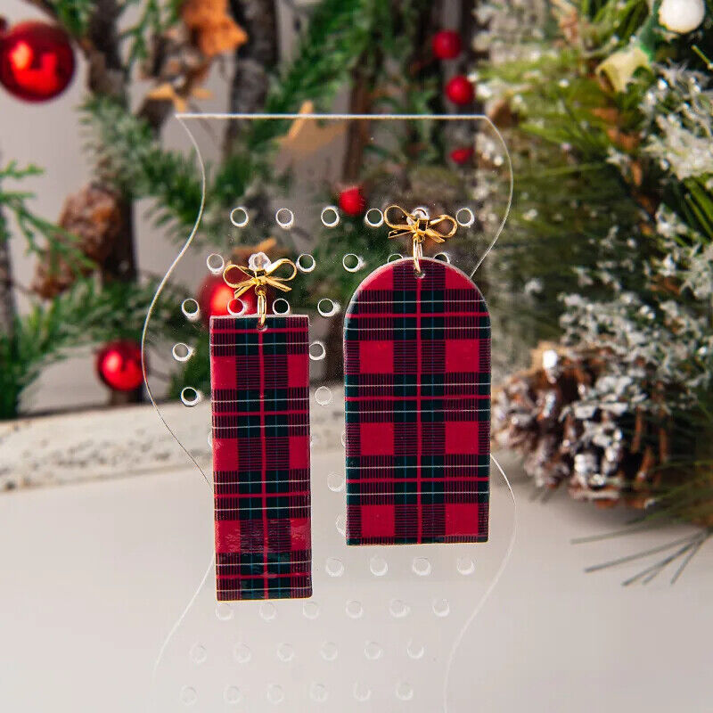 Clay Making Decal Ceramic Transfer Paper Christmas Striped Plaid DIY Jewelry Kit