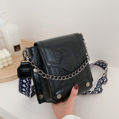 Handbag Synthetic Leather Messenger Crossbody Bag Retro Shoulder Bag 34*16 CM