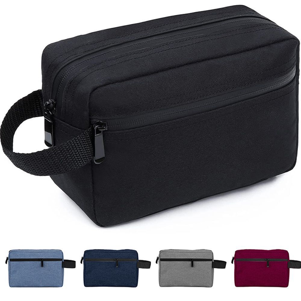 Canvas Cosmetic Bag Travel Waterproof Handbag Makeup Bag Gray Blue Red 22*14*7cm