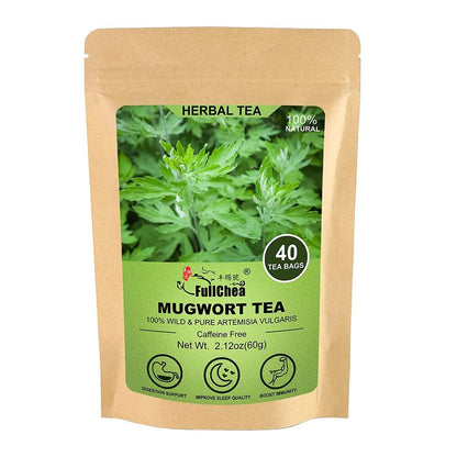 2023 FullChea Mugwort Tea Bag 40 Teabags 1.5g/bag Natural Artemisia Vulgaris