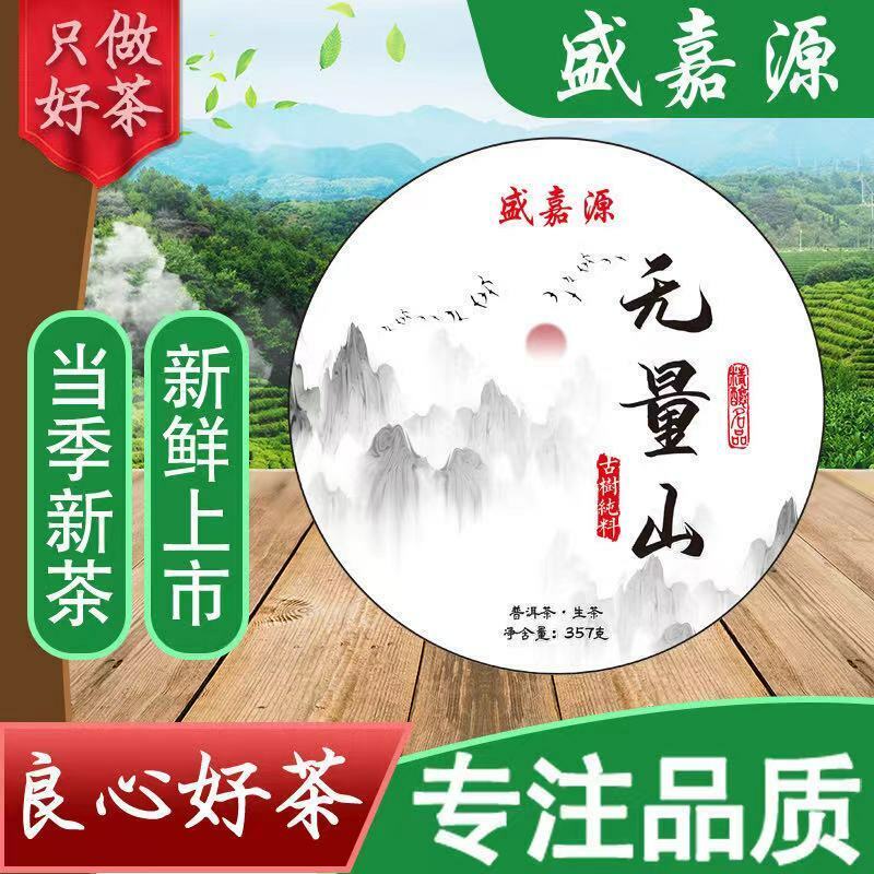 Pu-Erh, Shengjiayuan, Wuliangshan (Ancient Tree Pure Material) Tea District, 2019y, 357g