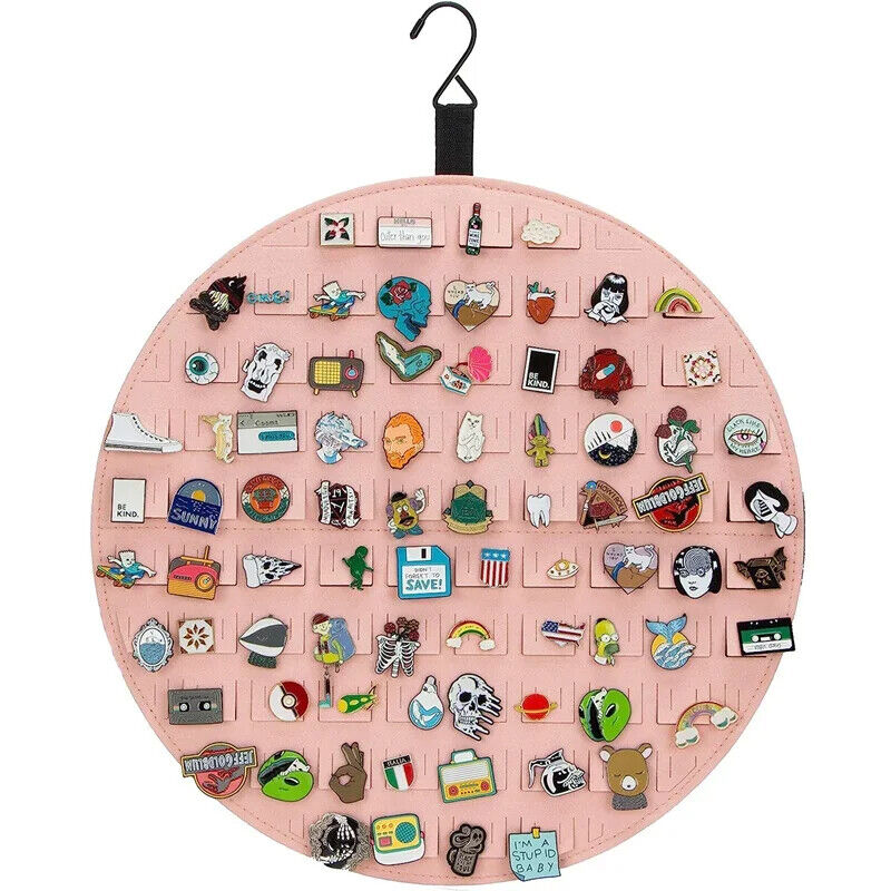 Jewelry Storage Bag 40cm Round Felt Brooch Badge Earring Display Board Organizer