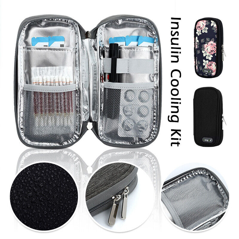 Diabetic Insulin Cooling Bag Protector Pill Refrigerated Pack Without Gel