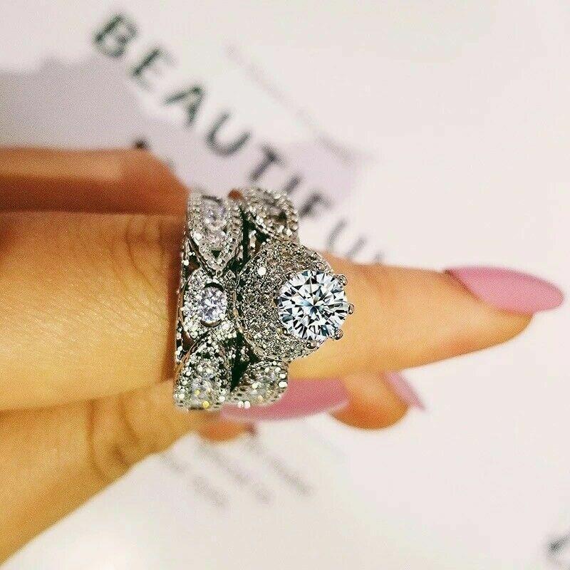 Anillos Sortijas 14k Argollas De Compromiso Matrimonio Oro Plata 925 Para Mujer