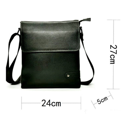 100% Genuine Leather Men's Embossing Business 8" Sling Shoulder/Messenger Bag