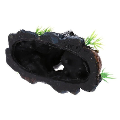 Aquarium Ornaments Plastic Resin Pirate Skull Skeleton Hide Cave Fish Tank Decor