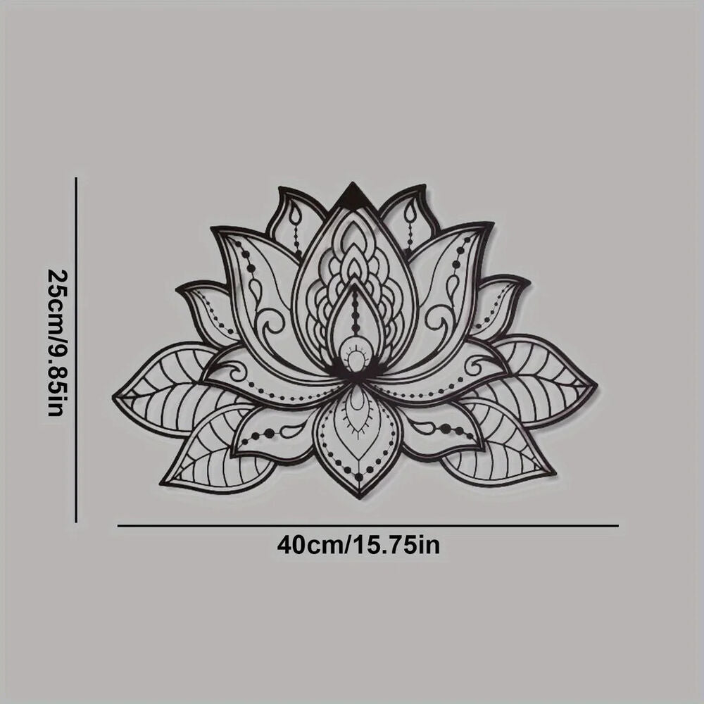 1pc Mandala Wall Art, Lotus Flower Mandala Metal Wall Art, Spiritual Deco