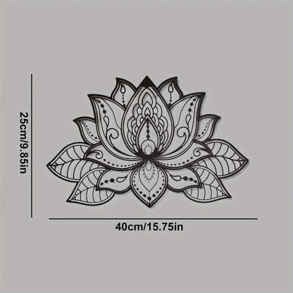 1pc Mandala Wall Art, Lotus Flower Mandala Metal Wall Art, Spiritual Deco