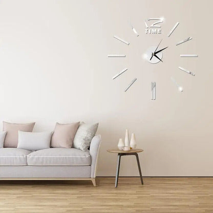 DIY Wall Sticker Clocks Acrylic Home Office Adhesive Mini Living Room Decor 60cm