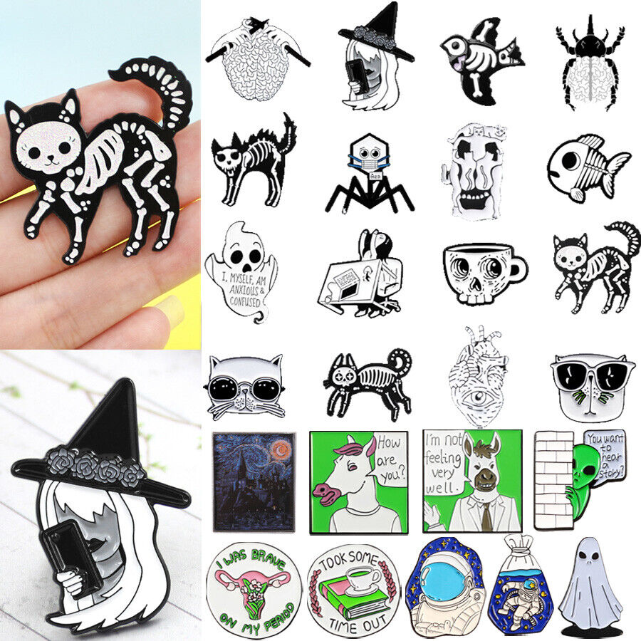 Punk Funny Enamel Brooch Lapel Funny Pin Creative Badge Collar Bag Decor Gi