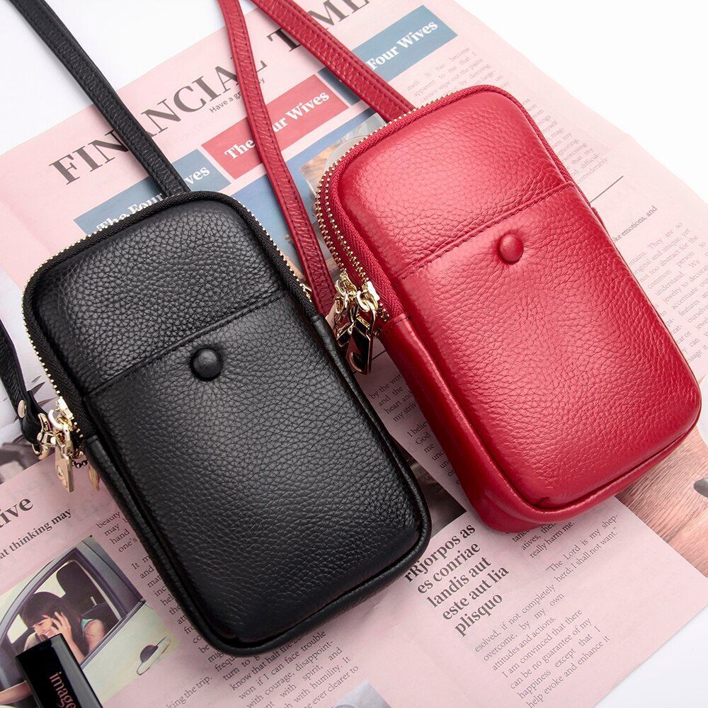 Genuine Leather Small Shoulder Crossbody Bag Adjustable Strap Messenger Bags 1PC