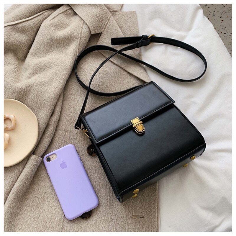 Women's Shoulder Bag Autumn Square Bag Ladies Crossbody Purses Texture Femme