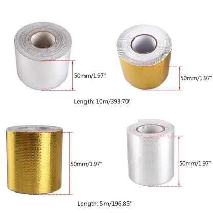 Thermal Barrier Tape Aluminum Foil Heat Shielding Reflective Adhesives 5-10Mx5cm
