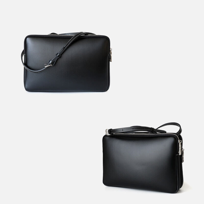 Rectangle Real Leather Shoulder bag PurseHandbag Briefcase Envelope Messenger