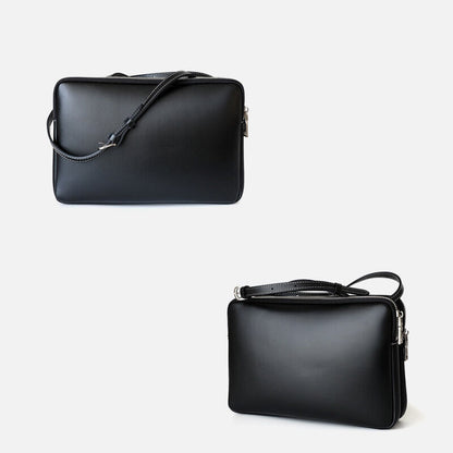 Rectangle Real Leather Shoulder bag PurseHandbag Briefcase Envelope Messenger