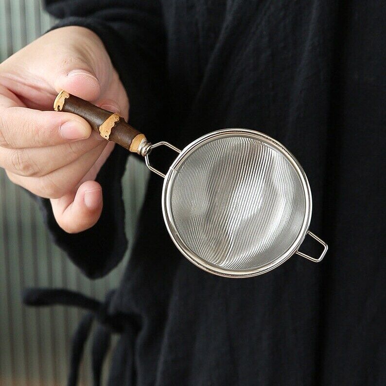 Bamboo Handle Stainless Steel Tea Filter|Tea Accessories|Tea Infuser