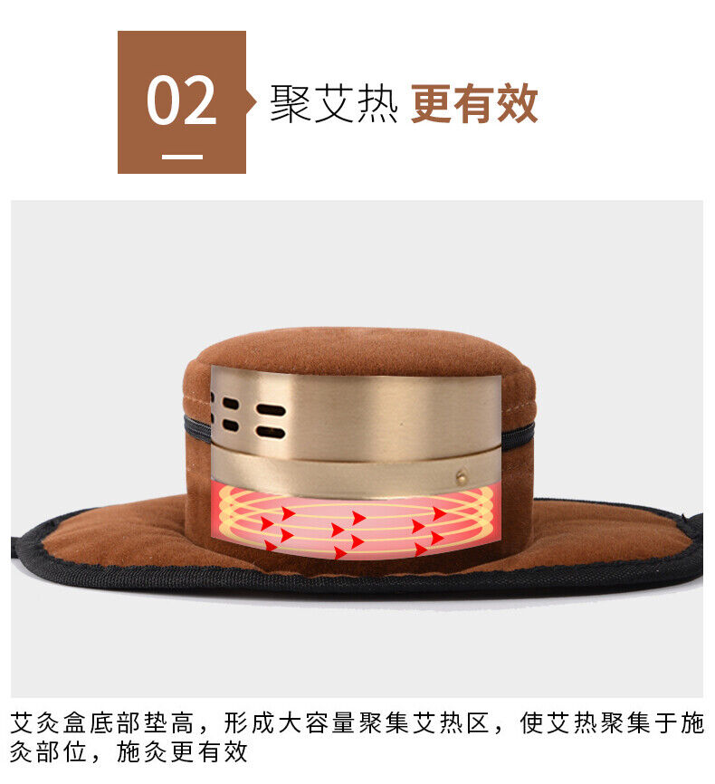 Portable Moxa Cervical Moxibustion Copper Box Hot Compress Wormwood Sticks 艾灸艾条