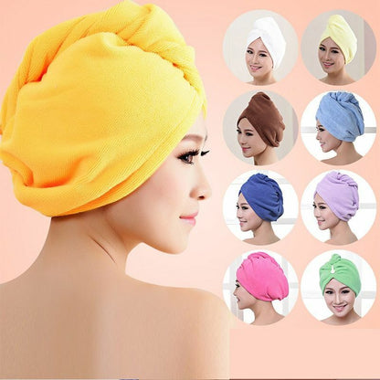 Hair Drying Wrap Microfibre Women Towel Quick Hat Cap Turban Head Bathing Tools