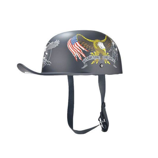 Motorcycle Half Helmet DOT Retro Baseball Cap Open Face Scooter Moped Jet Helmet