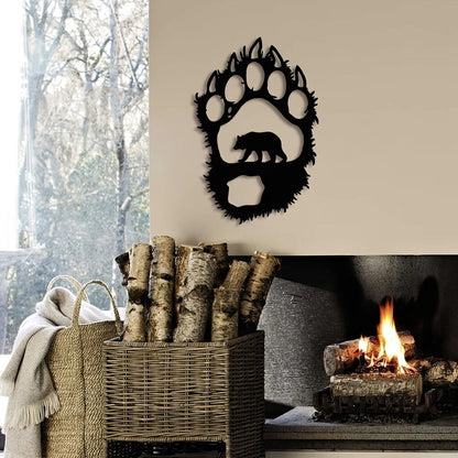 Bear Theme Decor Wall Art Decorations, Indoor Living Room Classic Room Decor