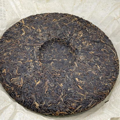 普洱茶，2009，老马内，布朗老茶棕色老茶，357g，生的