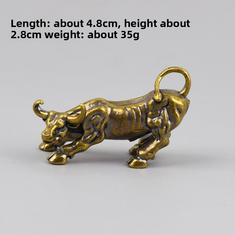 1Pc Retro Brass Twelve Chinese Zodiac Ornament Desktop Handicraft Tea Pet