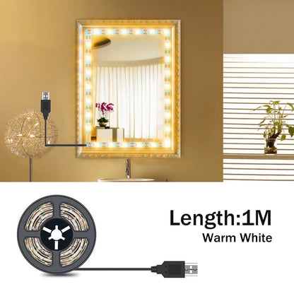 Makeup Mirror Lamps Tape LED Strip Hollywood Vanity Dressing Table Wall Lights
