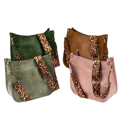 Celela Women Leopard Print Belt Handbag Crossbody Bag Shoulder Bag Purse