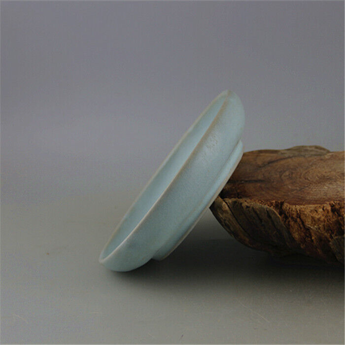 China Song Dynasty Ru Kiln Handmade Porcelain Celestial Glaze Nail Plate