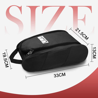 Ailaka Shoe Bag for Travel, Golf Pouch Portable 13"*8.5"*5", Black
