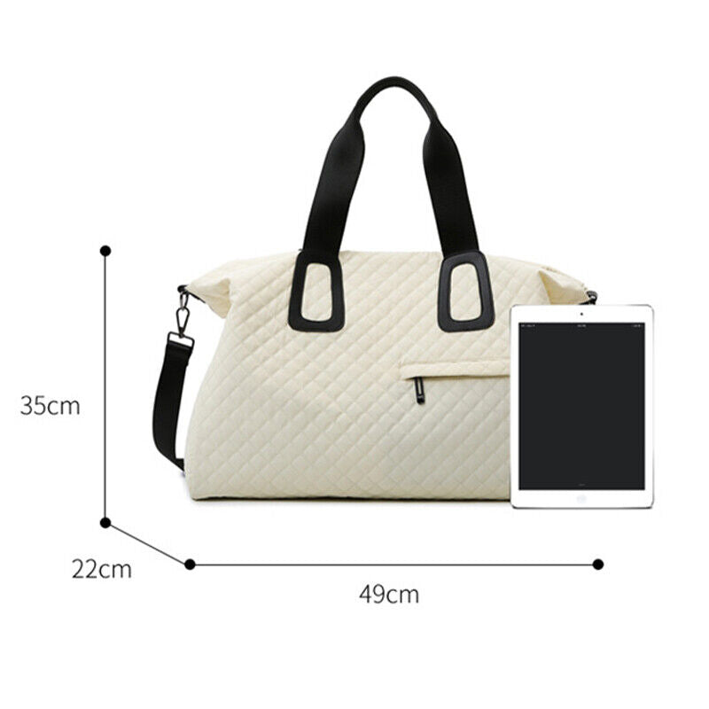 Women Big Capacity Quilted Yoga Sport Handbag Fitness Bag Travel Crossbody Bags