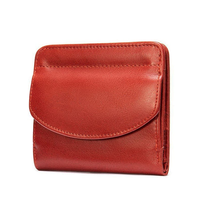 Short Wallet Purse Genuine Leather Card Holder Short Coin Money Bag 10.5*1*9.5cm
