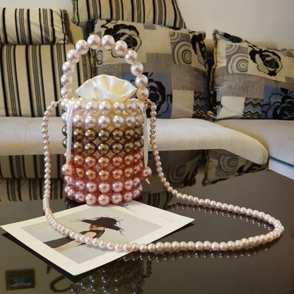 Evening Bag Women Pearl Beaded Party Purses Ladies Handbag Wedding Party