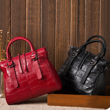 100% Genuine Leather Women's Crocodile Handbags Evening Party Bag Satchel Tote