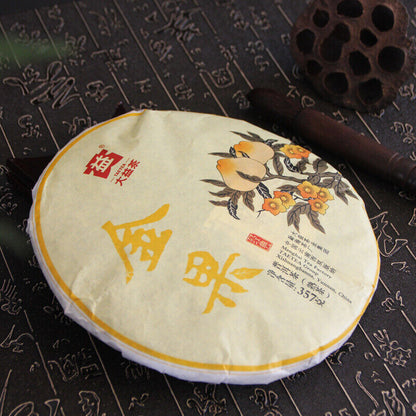 Gold Fruit * 2016 Yr Menghai Dayi Tea TAETEA Puerh Shu Puer Ripe Pu-erh Tea 357g