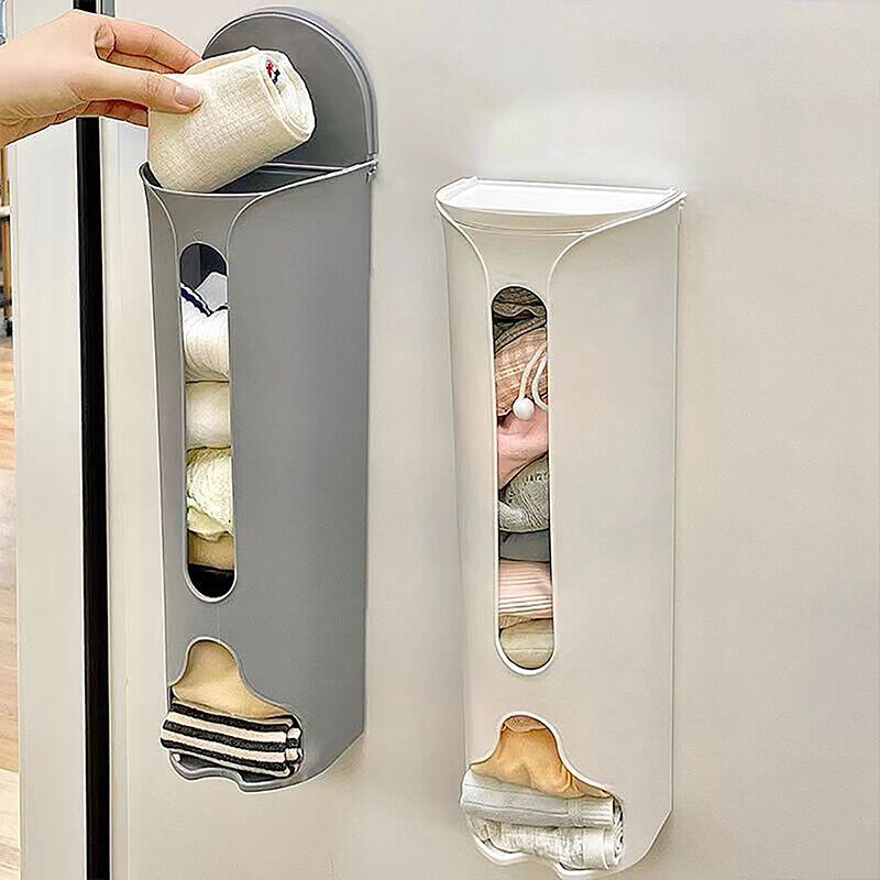 Home Wall Mounted Closet Underwear Sock Organizer Kitchen Garbage Bag Organizer