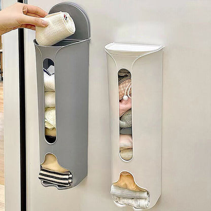 Home Wall Mounted Closet Underwear Sock Organizer Kitchen Garbage Bag Organizer