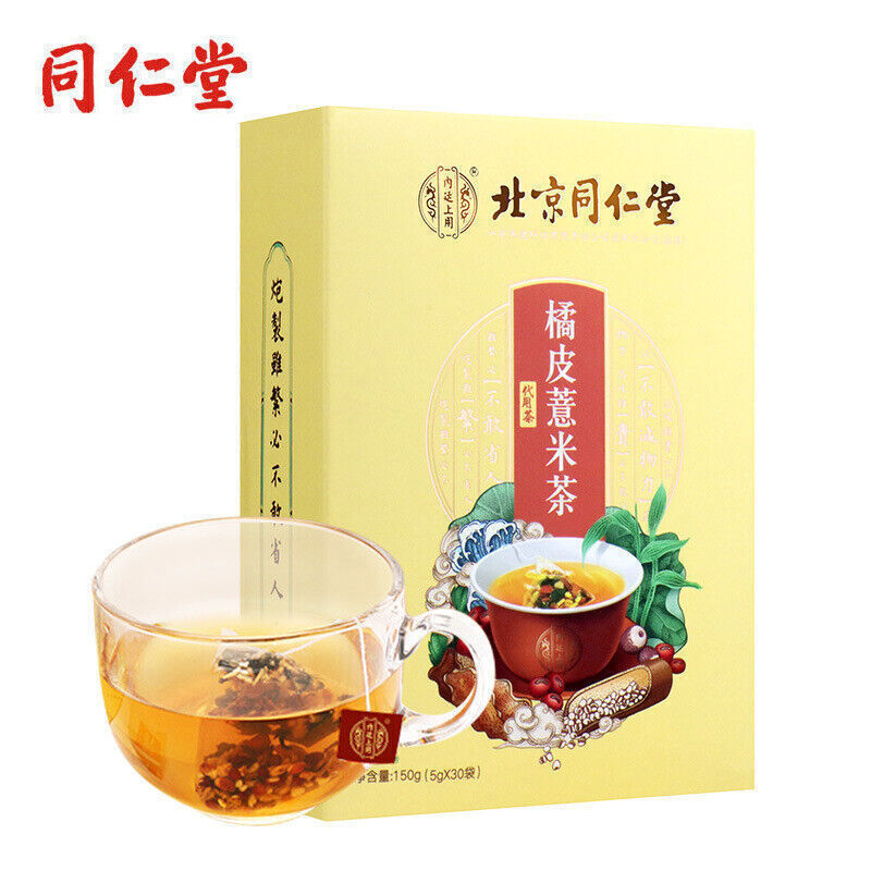 5g*30 Tongrentang Orange Peel And Barley Herbal Tea Orange Peel Job's Tears Tea