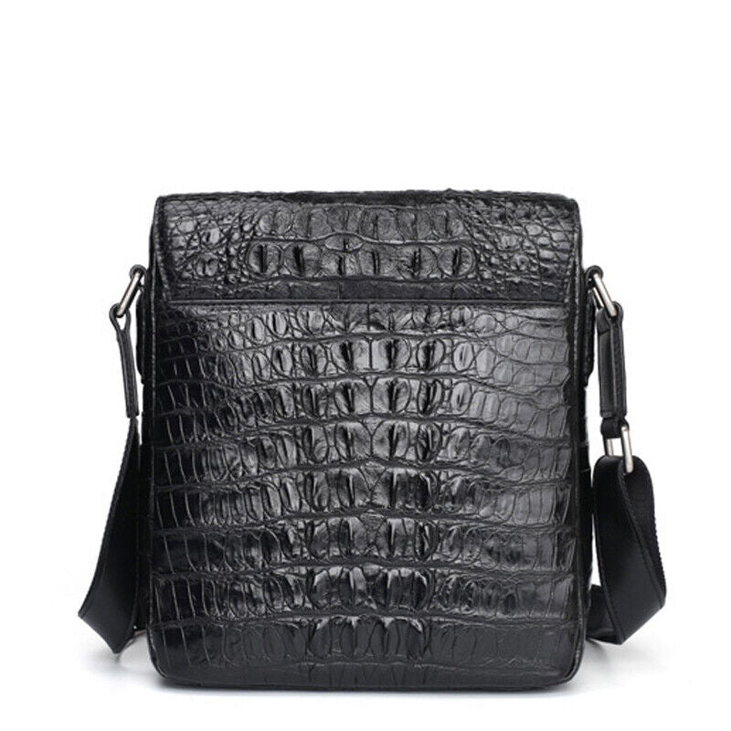 Handcrafted Nile Crocodile Skin Leather 10" Men's Luxury Shoulder/Messenger bags